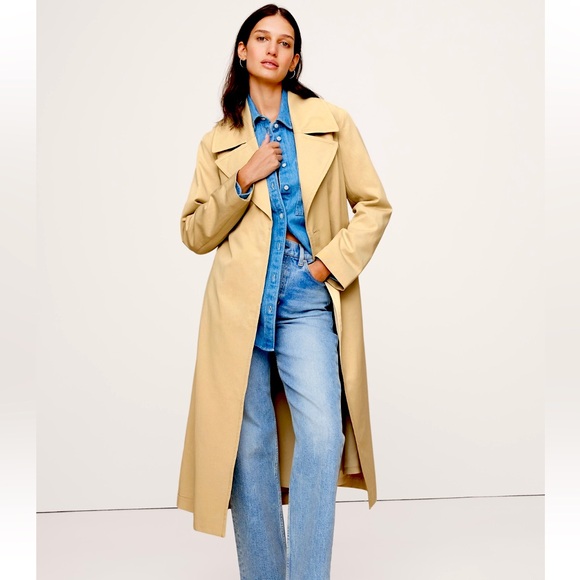 🧥NWT Banana Republic Women's Tan Trench Coat Sz XXL - Picture 1 of 4